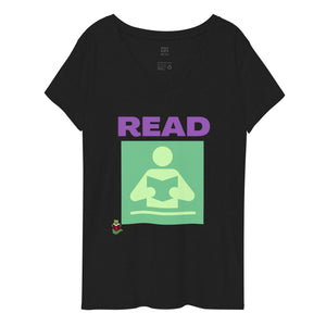 "READ" women’s v-neck t-shirt