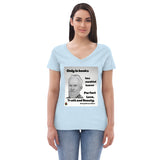 "GB Shaw Quote" women’s v-neck t-shirt