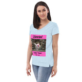 "Woman Tsundoku" v-neck t-shirt