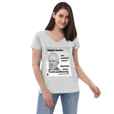 "GB Shaw Quote" women’s v-neck t-shirt