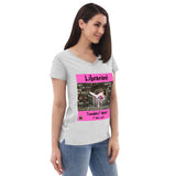 "Woman Tsundoku" v-neck t-shirt