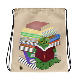 "Bookworm/Bookstack" Drawstring bag
