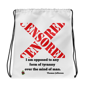 "Jefferson Quote" Drawstring bag