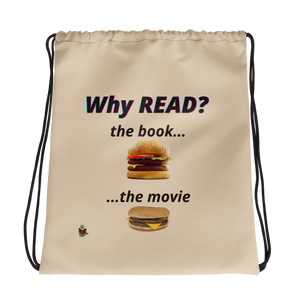 "Why Read?" Drawstring bag