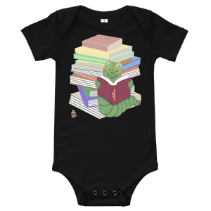"Bookworm/Bookstack" Baby short sleeve one piece