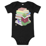 "Bookworm/Bookstack" Baby short sleeve one piece