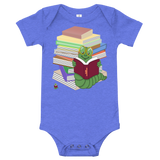 "Bookworm/Bookstack" Baby short sleeve one piece