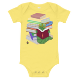 "Bookworm/Bookstack" Baby short sleeve one piece