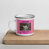 "Woman Tsundoku" Enamel Mug