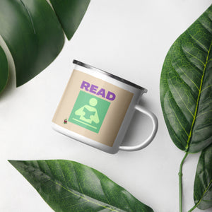 "Read" Enamel Mug