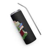 "Bookworm/Bookstack" Stainless steel tumbler