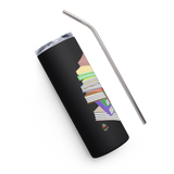 "Bookworm/Bookstack" Stainless steel tumbler