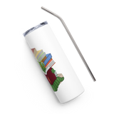 "Bookworm/Bookstack" Stainless steel tumbler