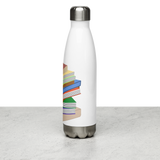 "Bookstack" Stainless Steel Water Bottle