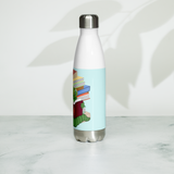 "Bookworm/Bookstack" Stainless Steel Water Bottle