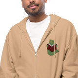 Bookworm Unisex fleece zip up hoodie