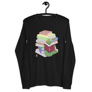 "Bookworm/Bookstack" Unisex Long Sleeve Tee