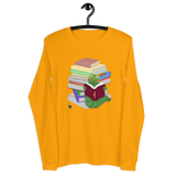 "Bookworm/Bookstack" Unisex Long Sleeve Tee
