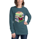 "Bookworm/Bookstack" Unisex Long Sleeve Tee