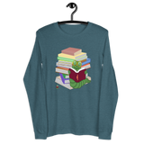 "Bookworm/Bookstack" Unisex Long Sleeve Tee