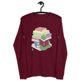 "Bookworm/Bookstack" Unisex Long Sleeve Tee