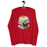 "Bookworm/Bookstack" Unisex Long Sleeve Tee