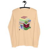 "Bookworm/Bookstack" Unisex Long Sleeve Tee