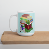 "Bookworm/Bookstack"  glossy mug