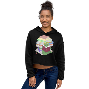 "Bookworm/Bookstack" Crop Hoodie