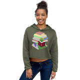 "Bookworm/Bookstack" Crop Hoodie