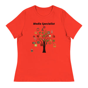 "Media Specialist" Women's Relaxed T-Shirt