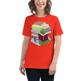 "Bookworm/Bookstack" Women's Relaxed T-Shirt