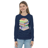 "Bookstack" Youth long sleeve tee