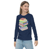 "Bookstack" Youth long sleeve tee