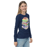 "Bookstack" Youth long sleeve tee