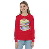 "Bookstack" Youth long sleeve tee