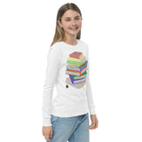 "Bookstack" Youth long sleeve tee